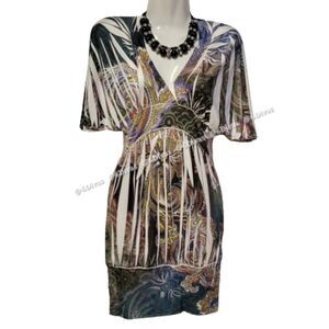 𝅺MI Manci Sexy Slinky Print Dress Size S- NWOT